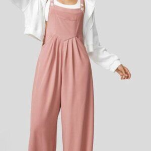 Halara Waffle Overalls - Rose Tan, Size XL